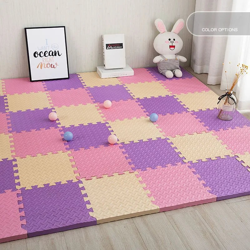 Baby EVA Foam Game Puzzle Mat Soft Non-slip Sports Fitness Mat Interlocking Sports Floor Tiles Children's Room Activity Mat