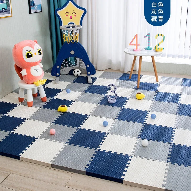 12pcs Foam Baby Play Mat Puzzle Mat Kids Interlocking Exercise Tiles Rugs Floor Tiles Toy Carpet Soft Carpet 30*30*1cm